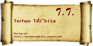 Terhes Tábita névjegykártya